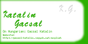 katalin gacsal business card